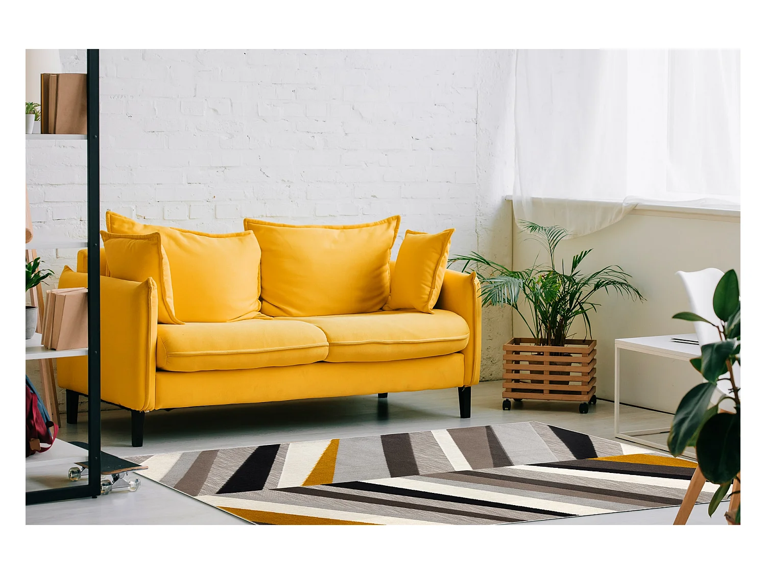 Tapijt LISBOA 27237655 Zilverspar , grijskleuring / Geel 80x150 cm
