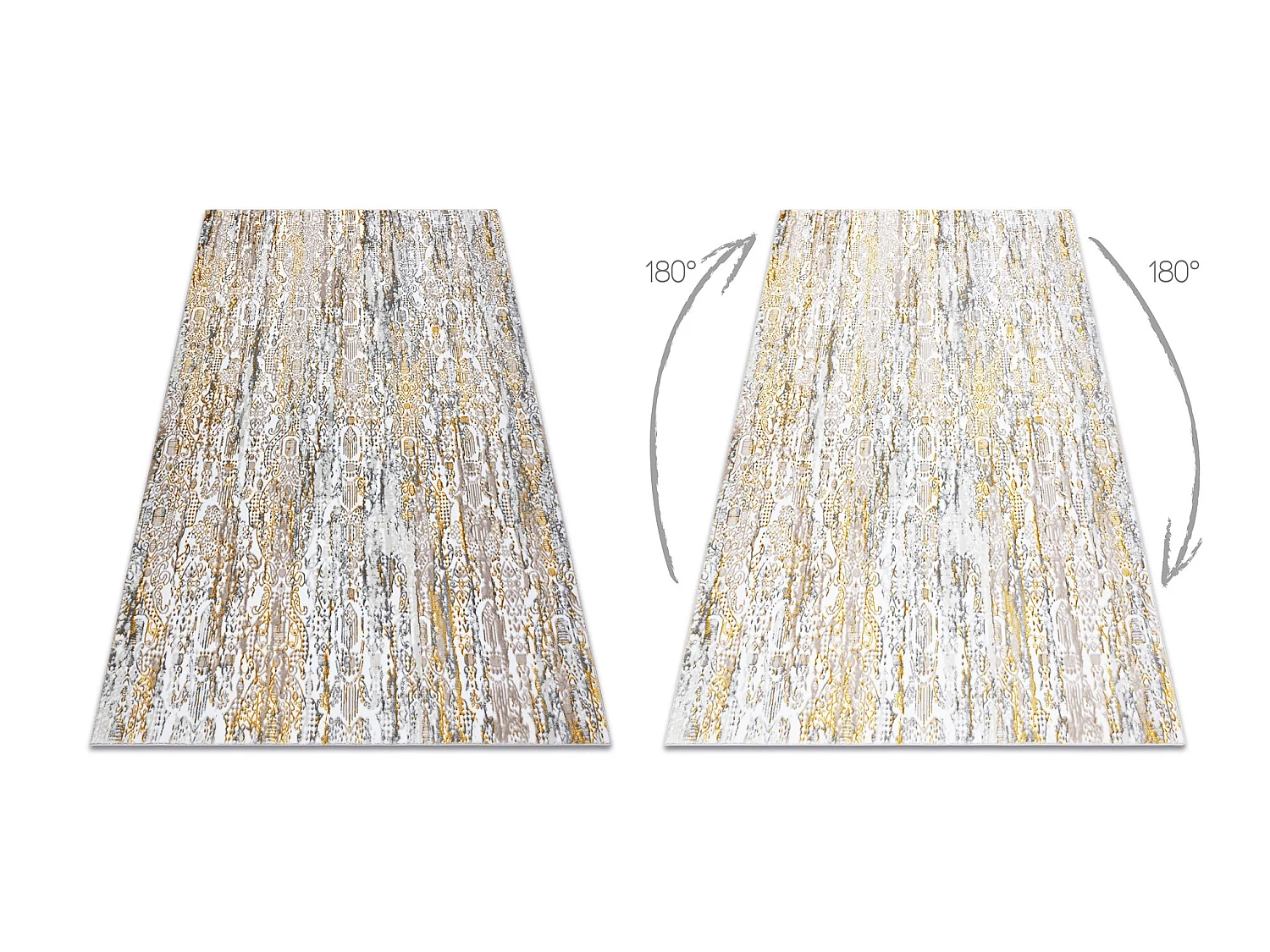 Tapijt GLOSS modern 8487 63 Ornament, stijlvol, glamour goud / beige  200x290 cm