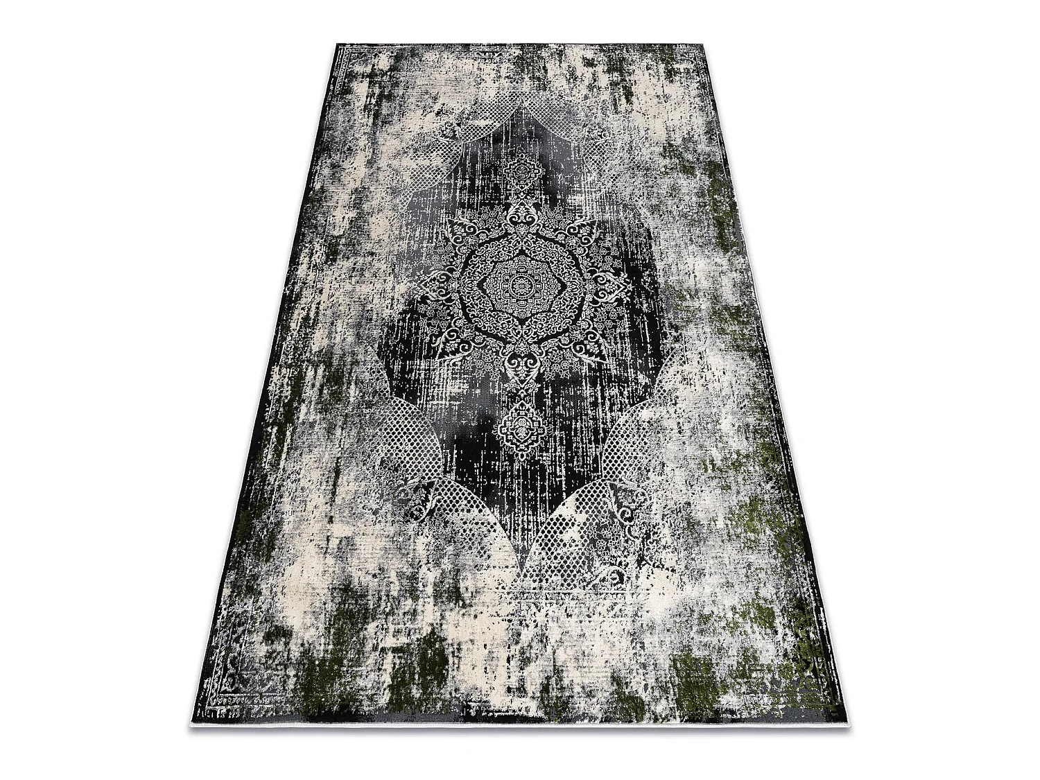 Tapis VINCI 1516 moderne Rosette vintage - Structural ivoire / vert 140x190 cm