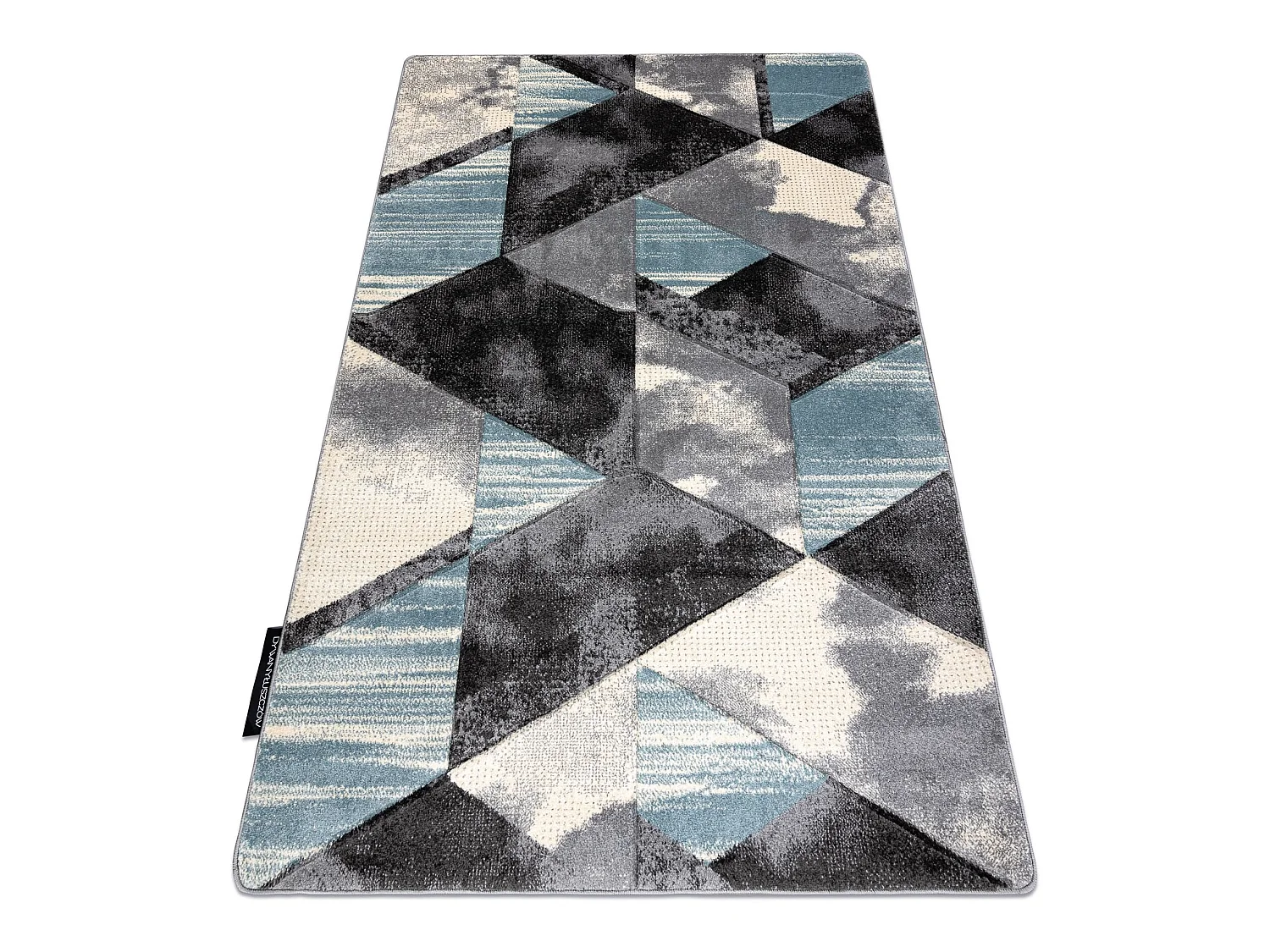 Tapis ALTER Wet Géométrique, triangle, trapèze bleu 140x190 cm