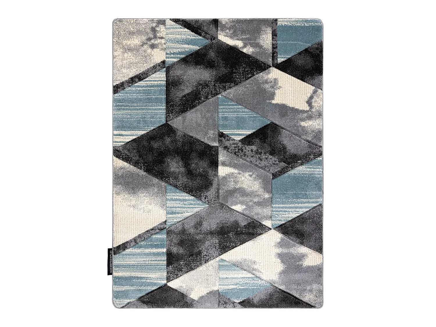 Tapis ALTER Wet Géométrique, triangle, trapèze bleu 140x190 cm