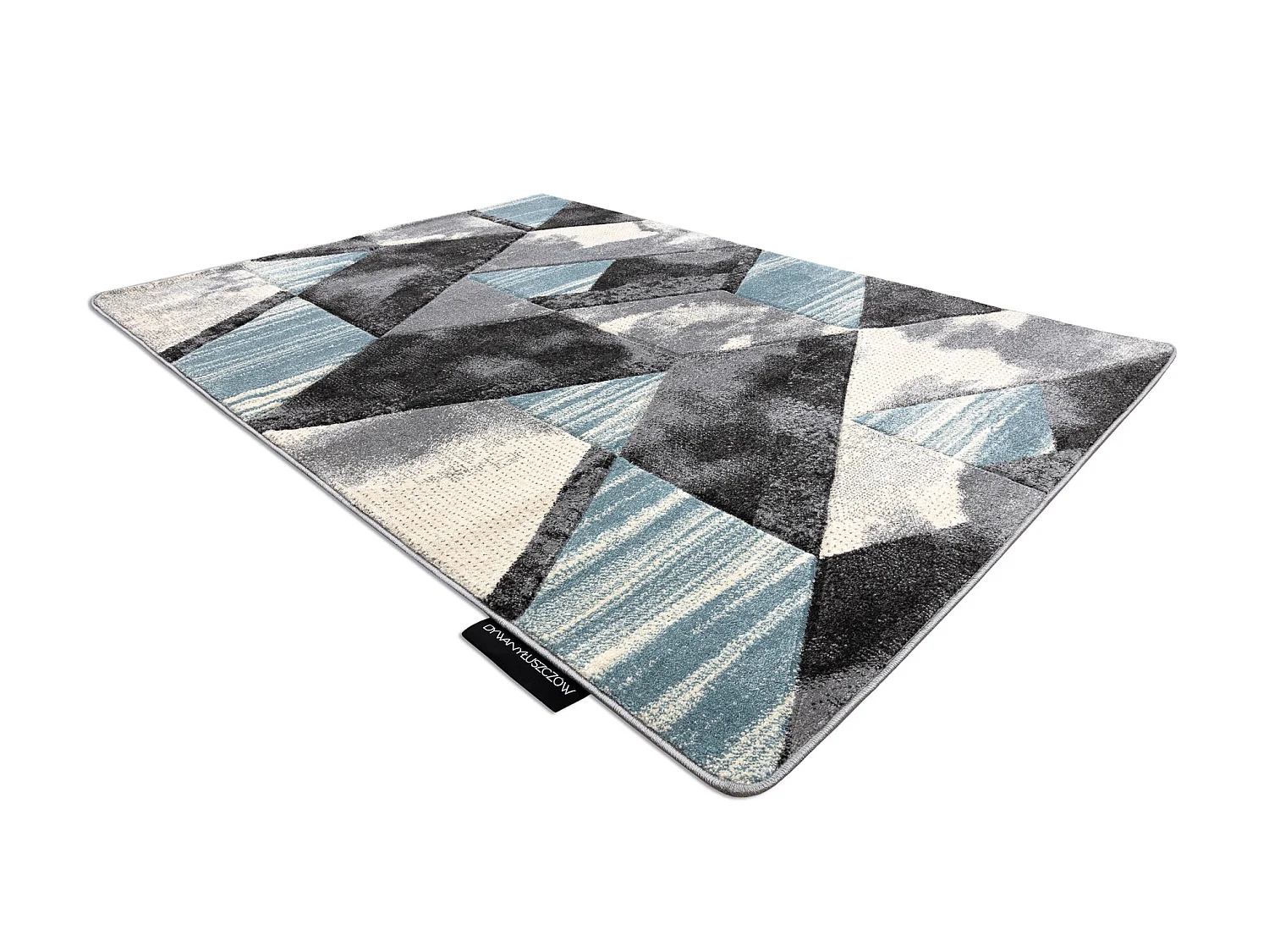 Tapis ALTER Wet Géométrique, triangle, trapèze bleu 140x190 cm