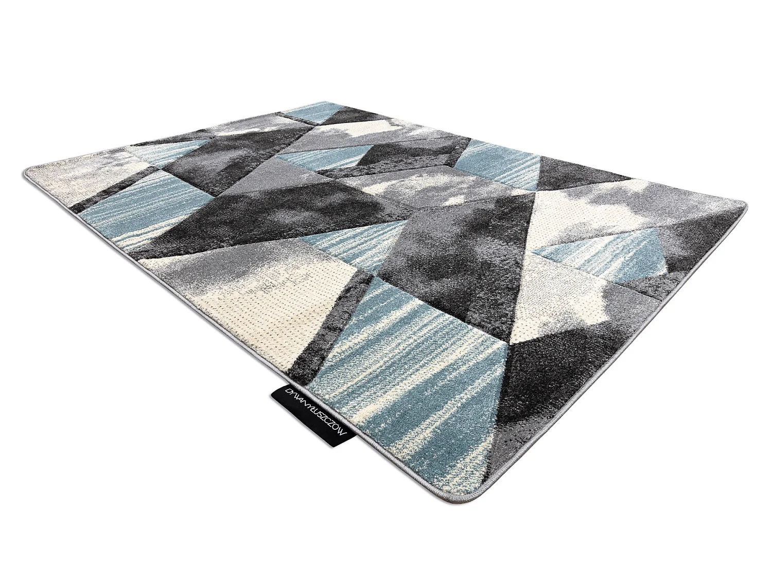 Tapis ALTER Wet Géométrique, triangle, trapèze bleu 140x190 cm