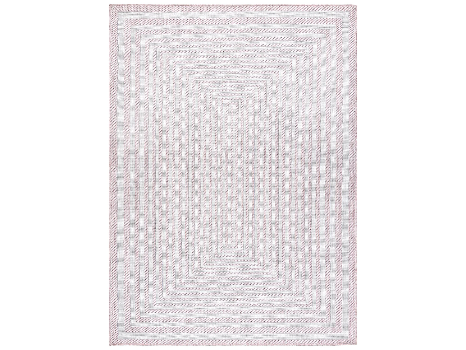 Sisal tapijt SION doolhof 22376 plat te weven roze / ecru 80x150 cm