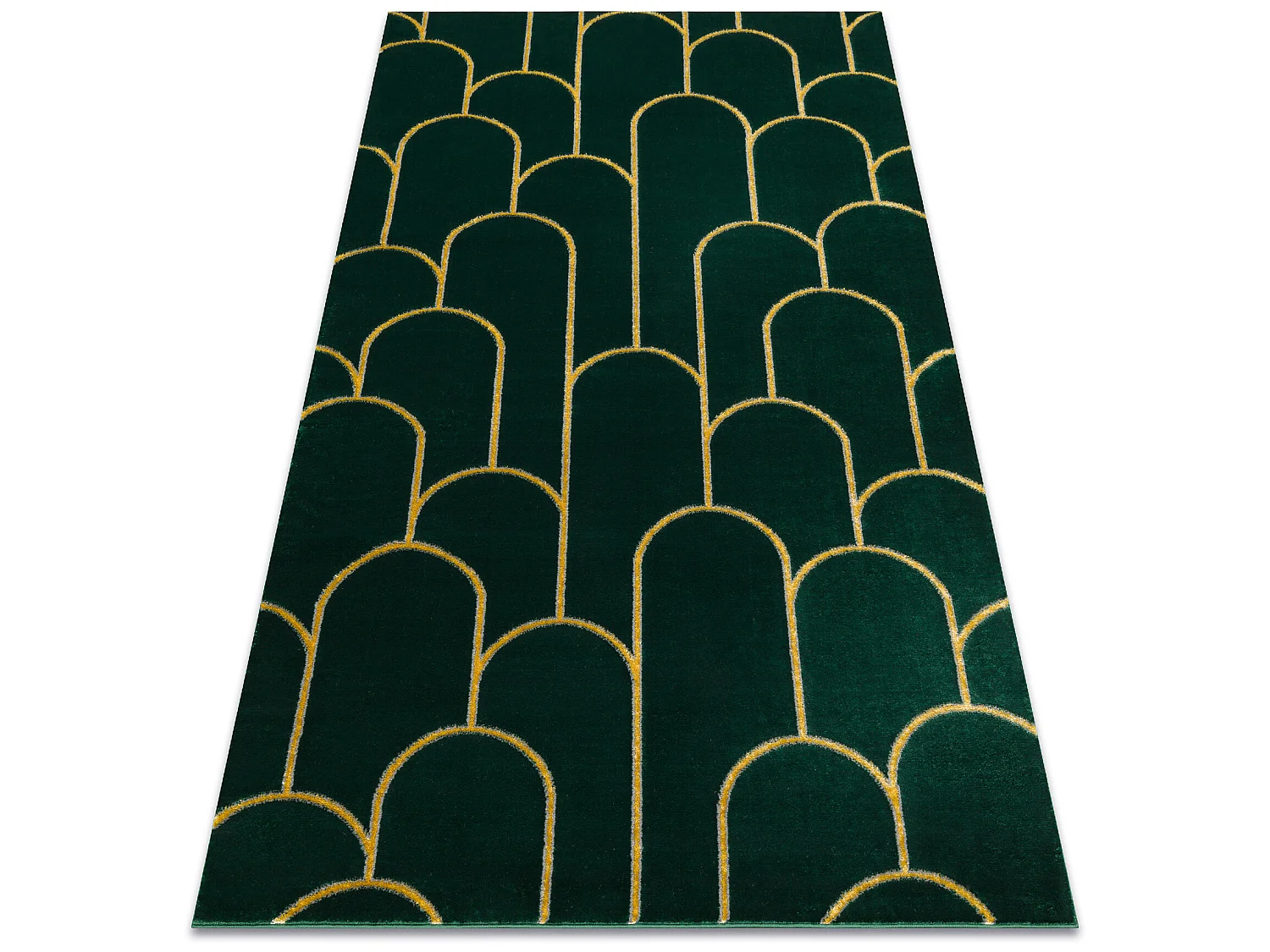 Tapis EMERALD exclusif 1021 glamour, élégant art deco, bouteille ver 120x170 cm