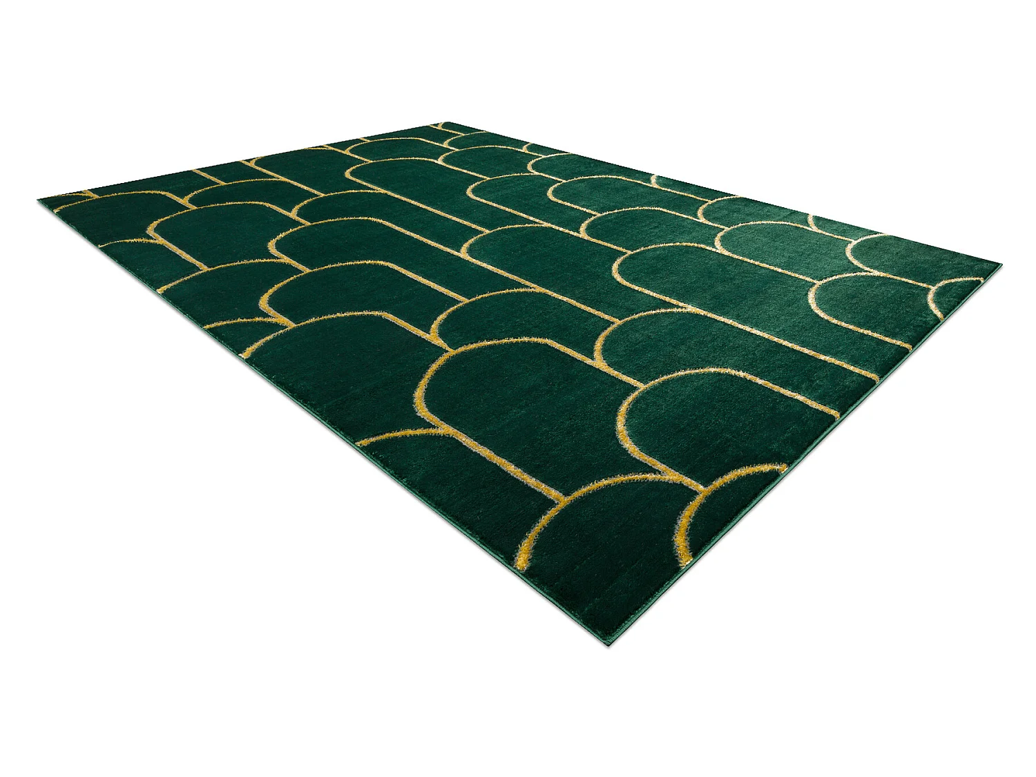 Tapis EMERALD exclusif 1021 glamour, élégant art deco, bouteille ver 120x170 cm