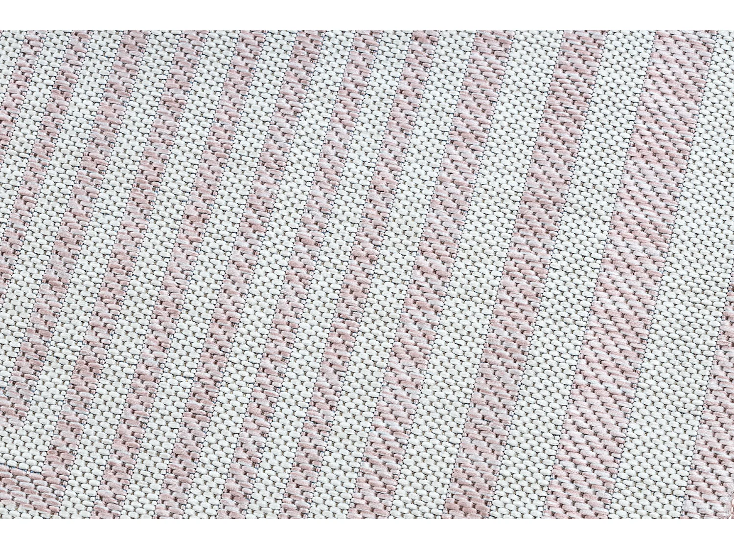 Tapis SIZAL SION labyrinthe 22376 tissé à plat rose / ecru 200x290 cm