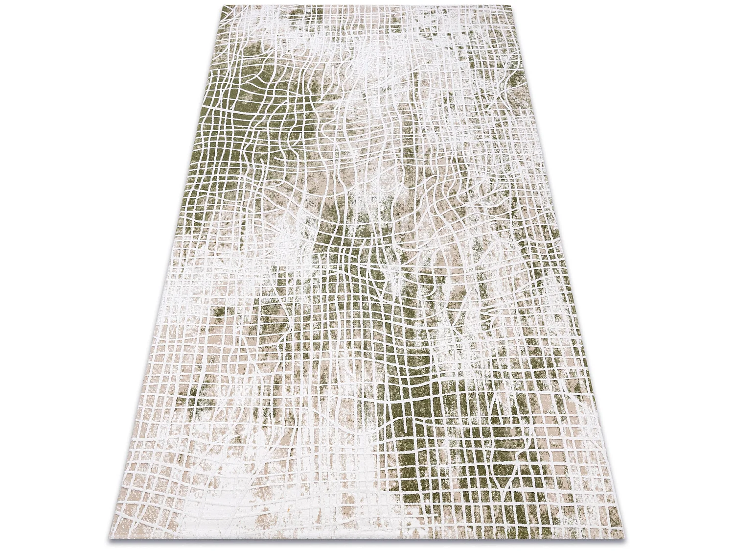 Tapis ACRYLIQUE USKUP 9483 ivoire / vert 100x200 cm