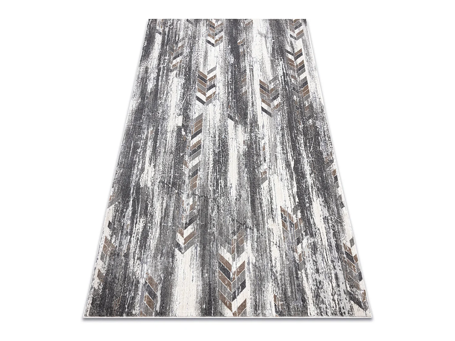 Tapis NOBLE moderne 9732 47 Chevrons vintage - Structural deux niveaux 120x170 cm