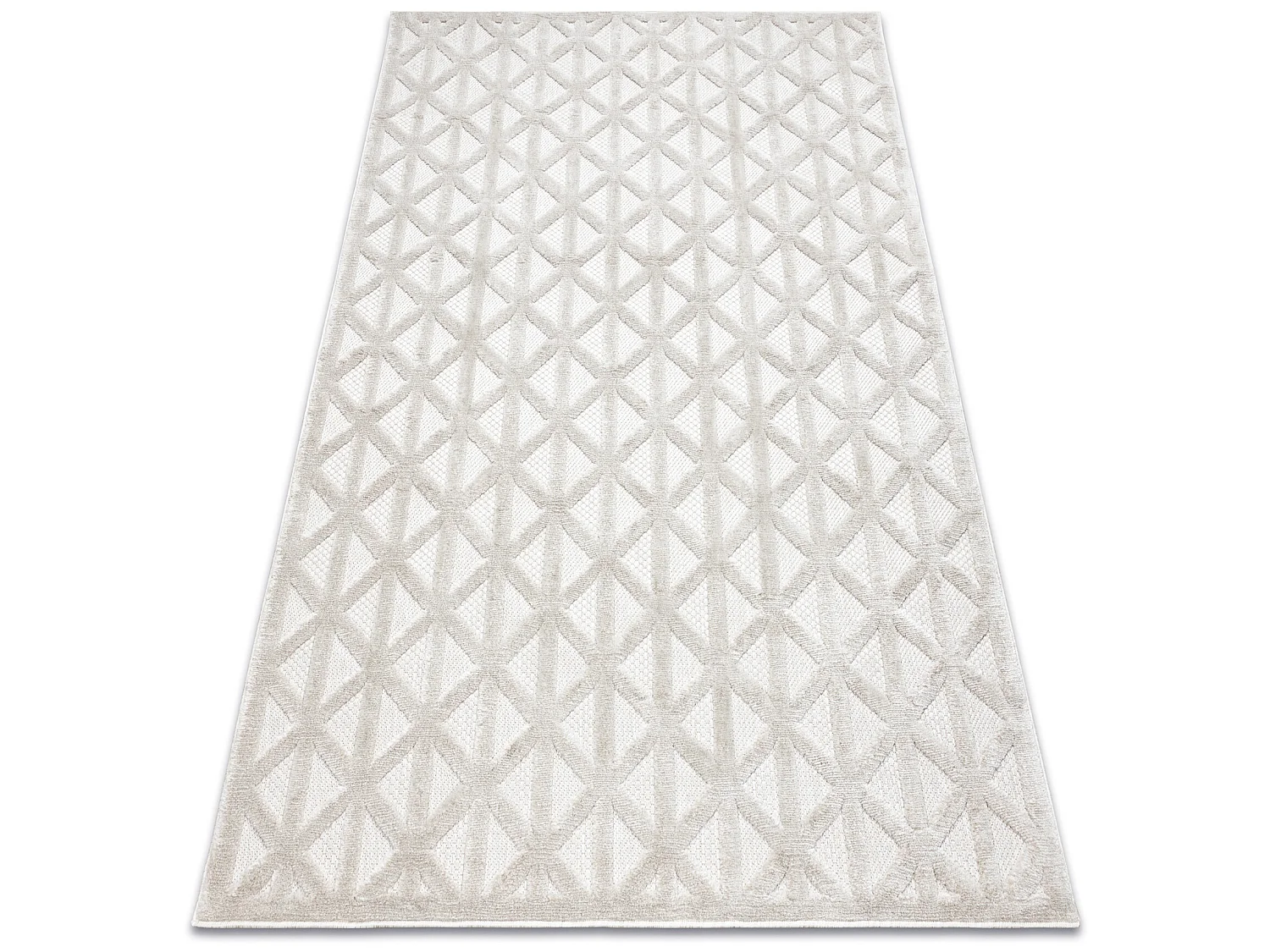 Tapijt SANTO SISAL 58500 Drieho, geometrisch beige 140x190 cm