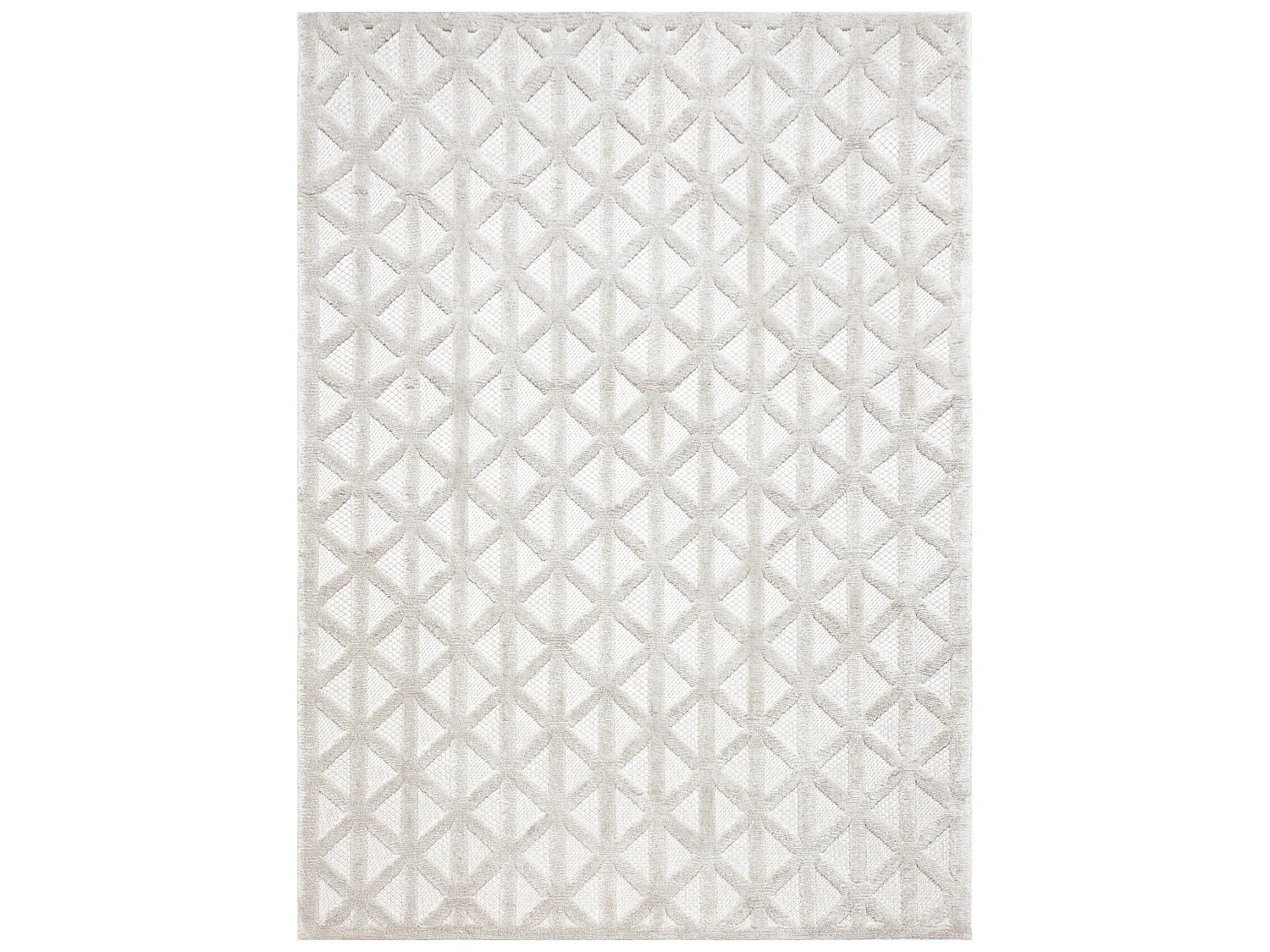 Tapijt SANTO SISAL 58500 Drieho, geometrisch beige 140x190 cm