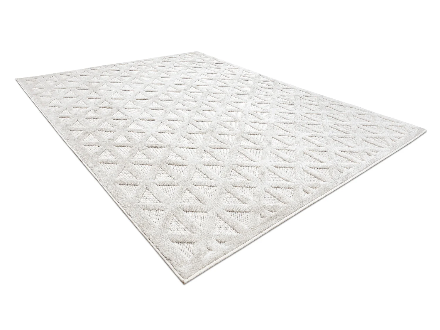 Tapijt SANTO SISAL 58500 Drieho, geometrisch beige 140x190 cm