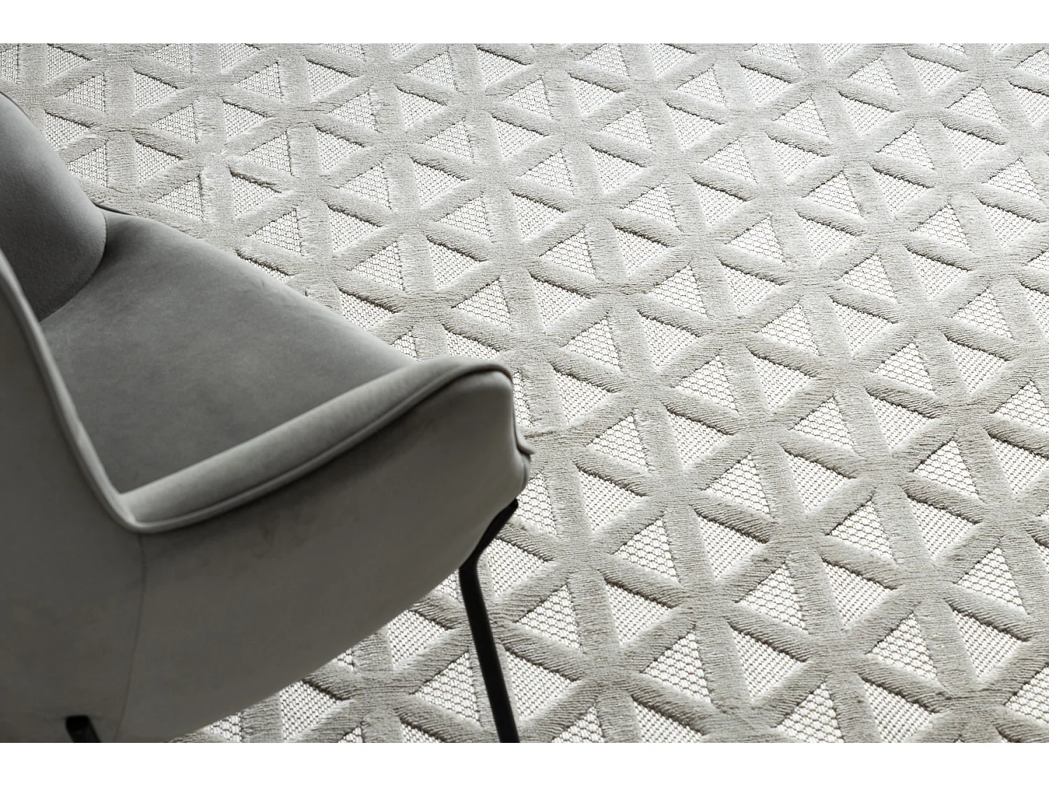 Tapijt SANTO SISAL 58500 Drieho, geometrisch beige 140x190 cm