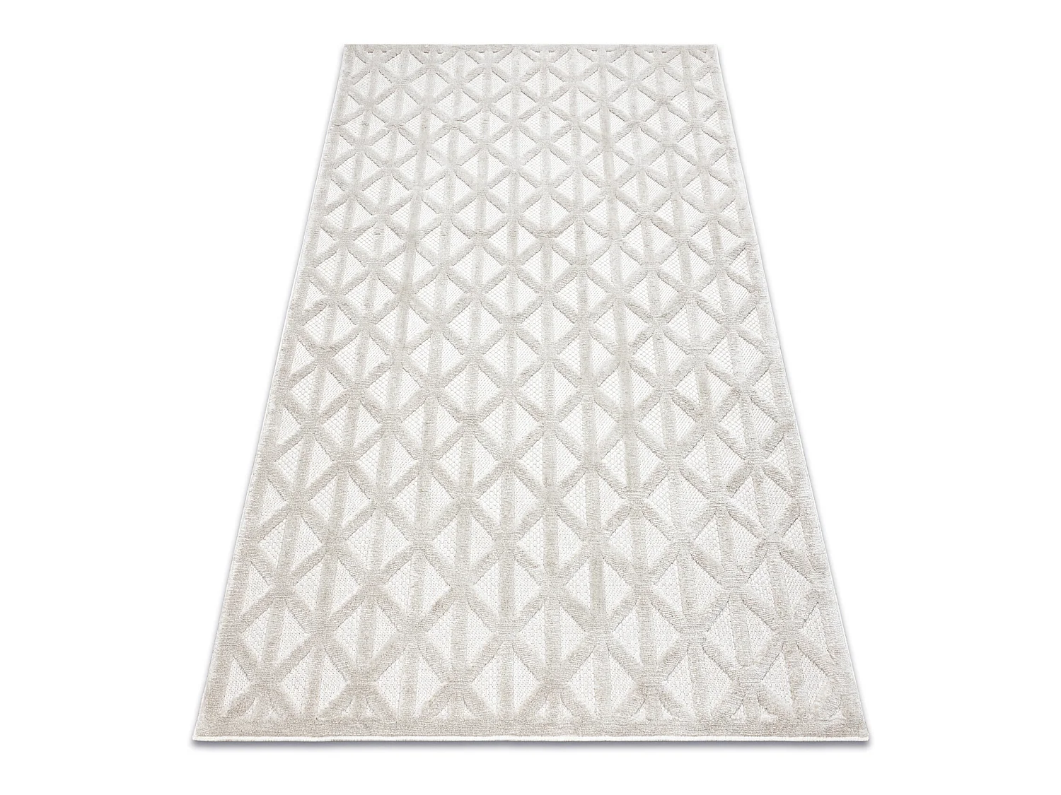 Tapis SANTO SIZAL 58500 Triangles, géométrique beige 140x190 cm