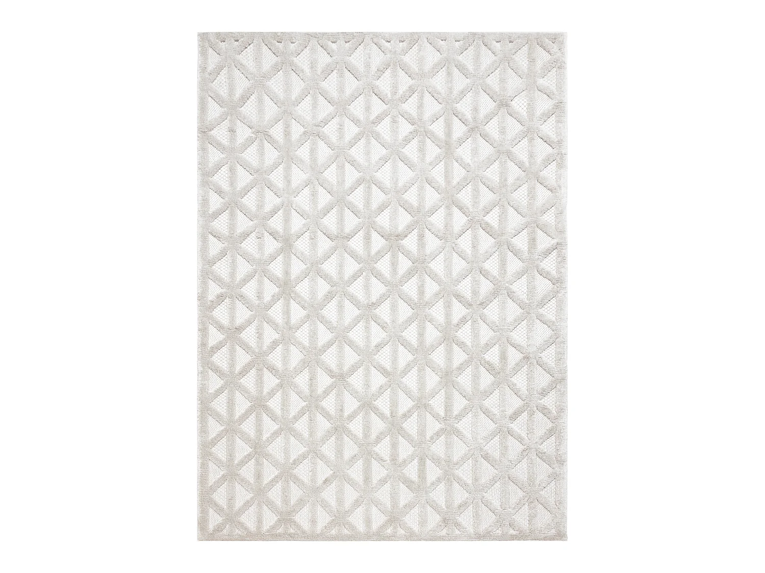 Tapis SANTO SIZAL 58500 Triangles, géométrique beige 140x190 cm
