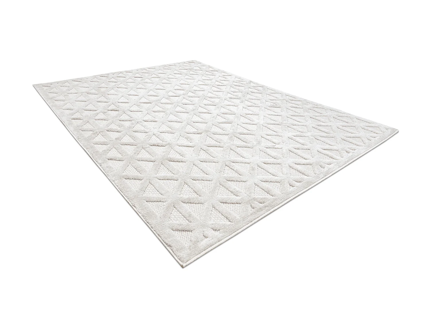 Tapis SANTO SIZAL 58500 Triangles, géométrique beige 140x190 cm