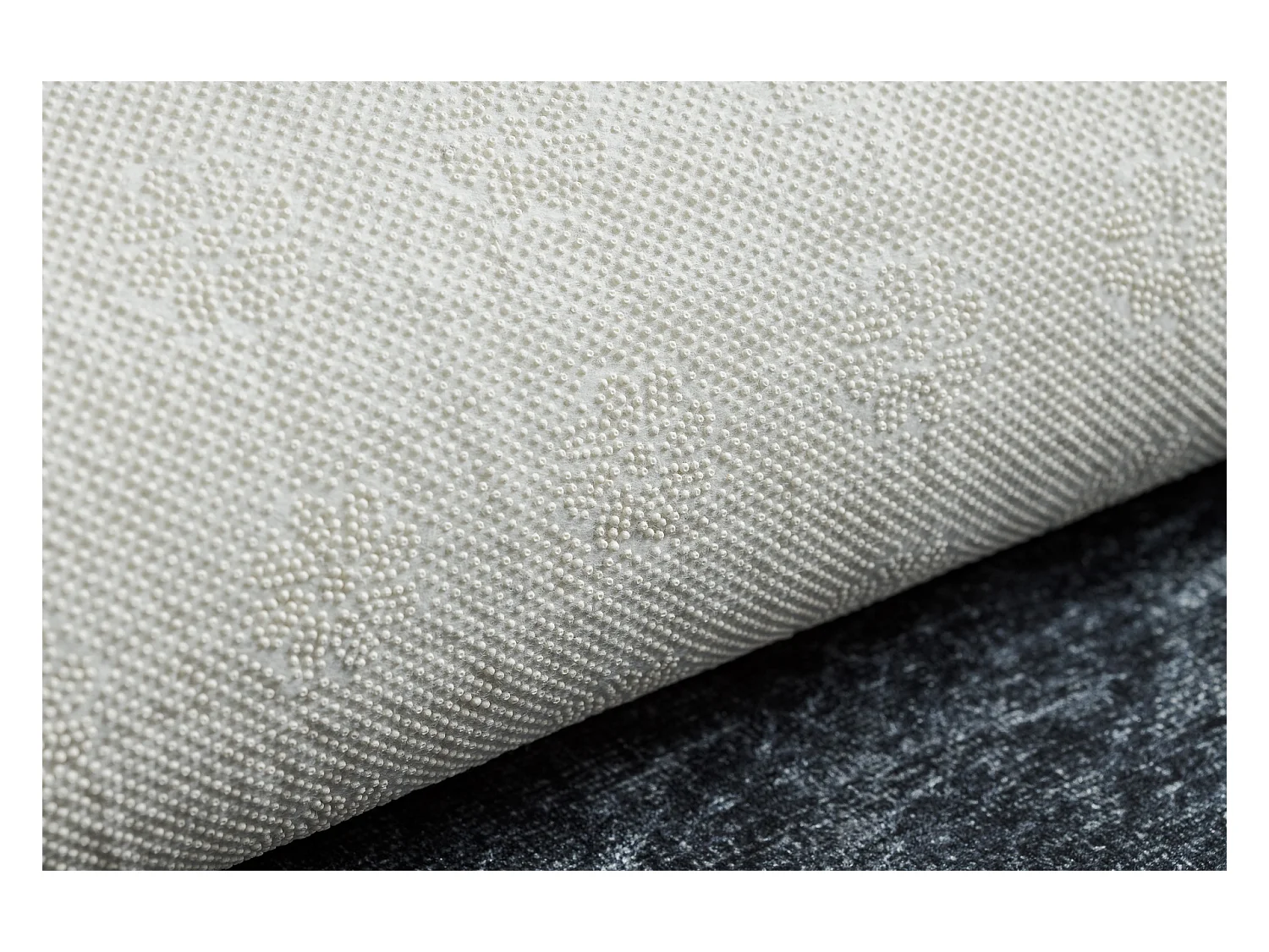 Tapis lavable ANDRE 1486 marbre vintage antidérapant - noir et blanc 80x150 cm