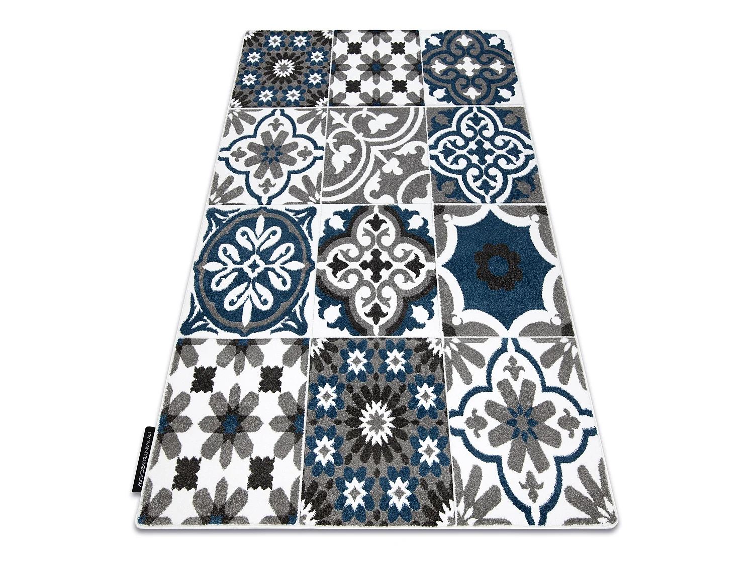 Tapis ALTER Porto fleurs bleu 200x290 cm