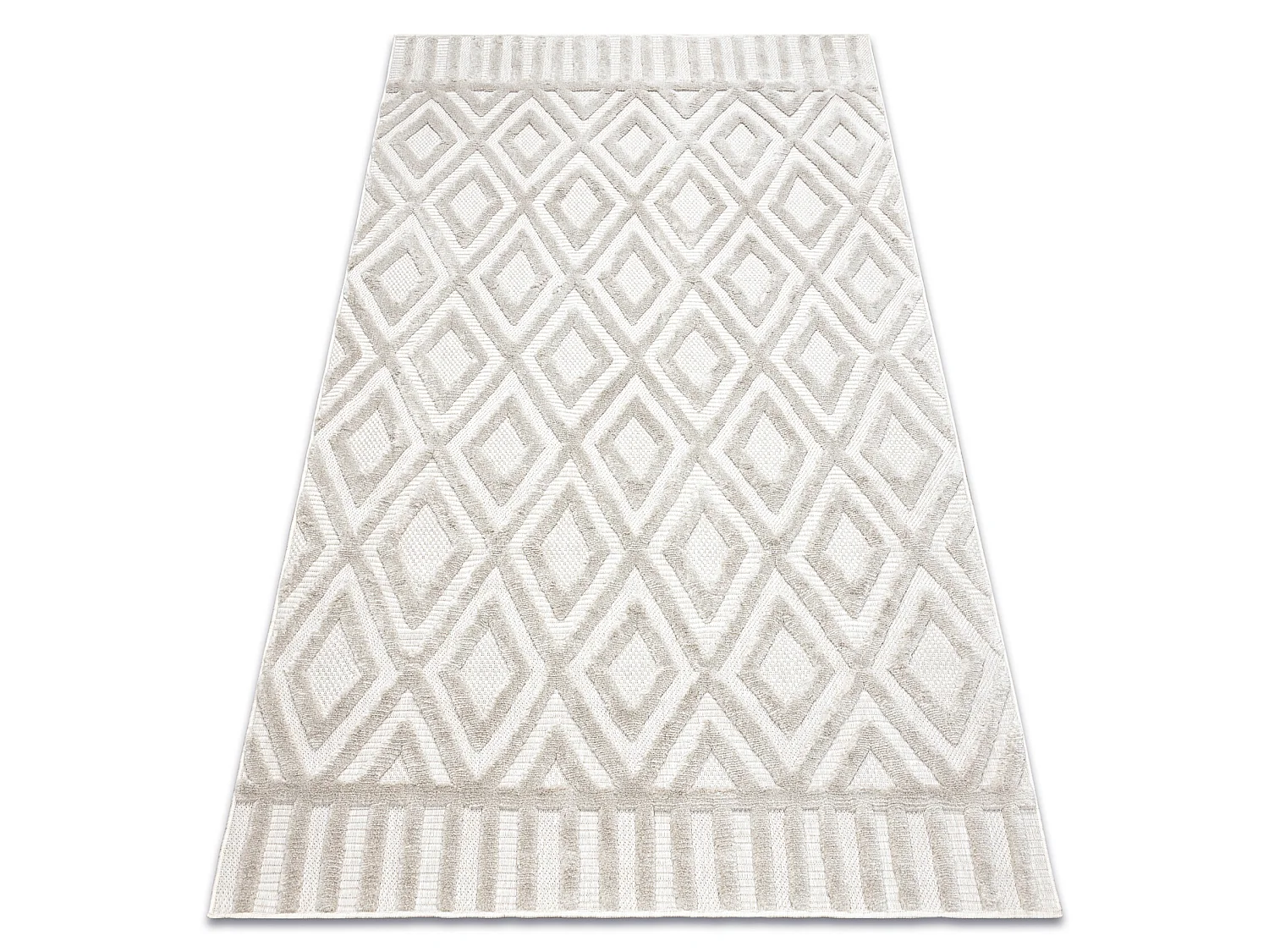 Tapijt SANTO SISAL 58377 diamanten, geometrisch, zigzag beige 140x190 cm