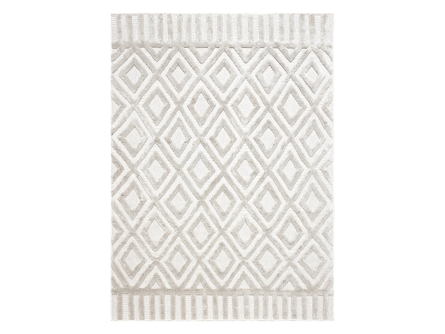Tapijt SANTO SISAL 58377 diamanten, geometrisch, zigzag beige 140x190 cm