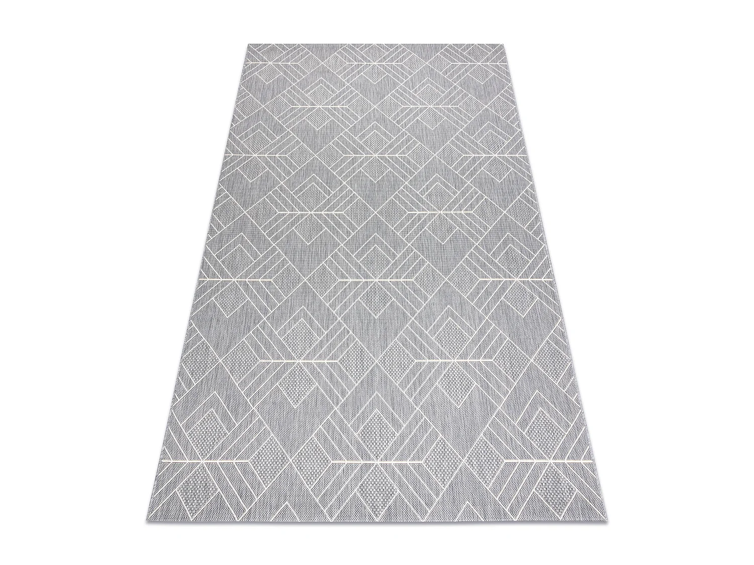 Sisal tapijt SISAL FLAT 48731637 Vierkant , ruit, geometrisch , grijsk 120x170 cm