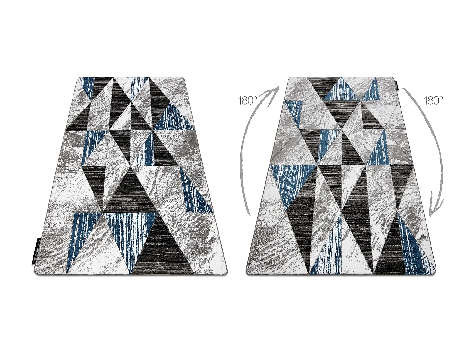 Tapis ALTER Nano triangle bleu 120x170 cm