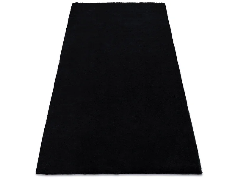 Tapis BUNNY noir IMITATION DE FOURRURE DE LAPIN 140x190 cm