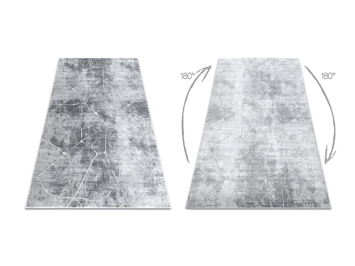 Tapis MEFE moderne  2783 Marbre - Structural deux niveaux de molleton  80x150 cm