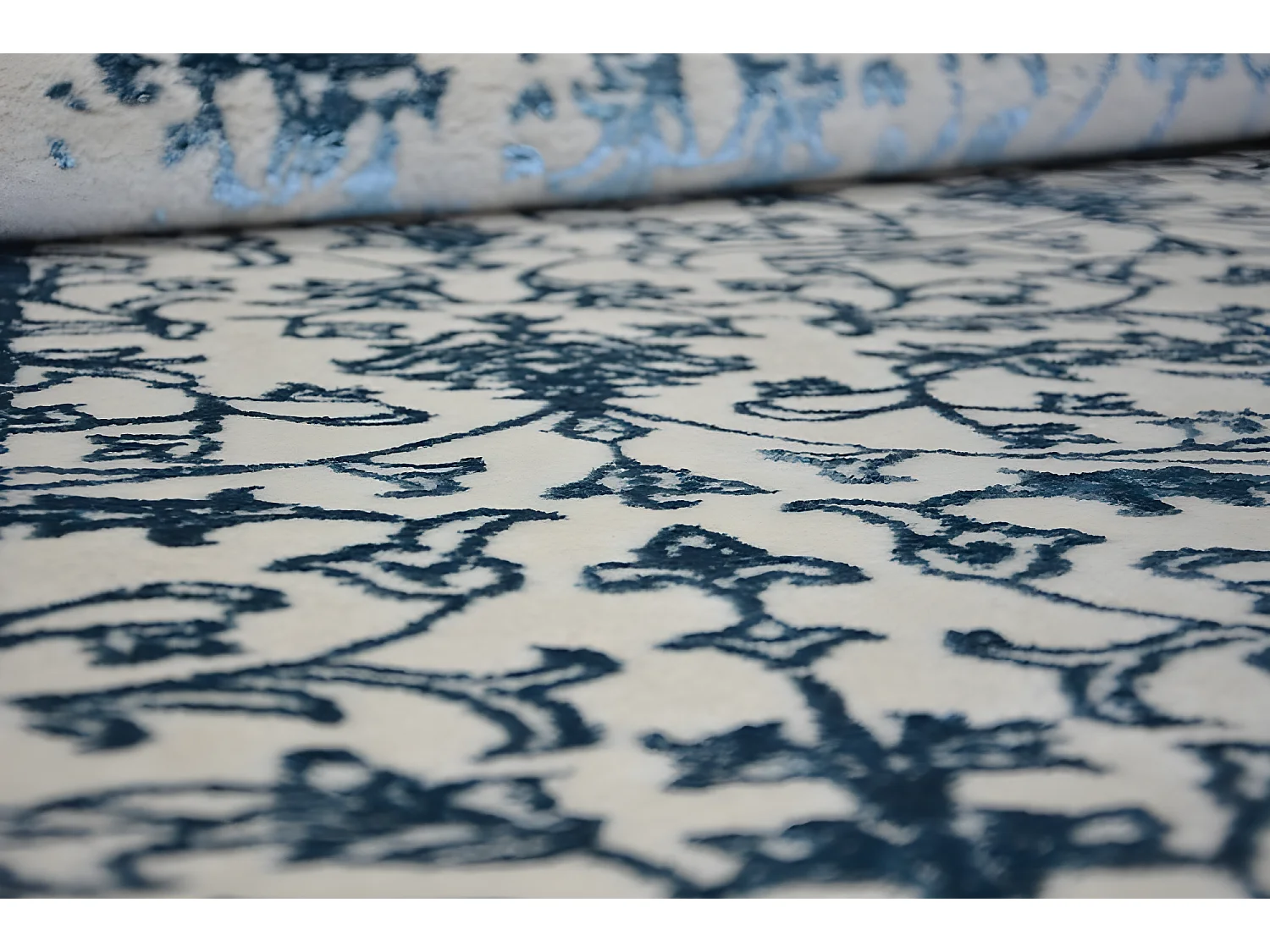 Tapijt ACRYL MANYAS 0920 Ivoor/Blauw 80x150 cm