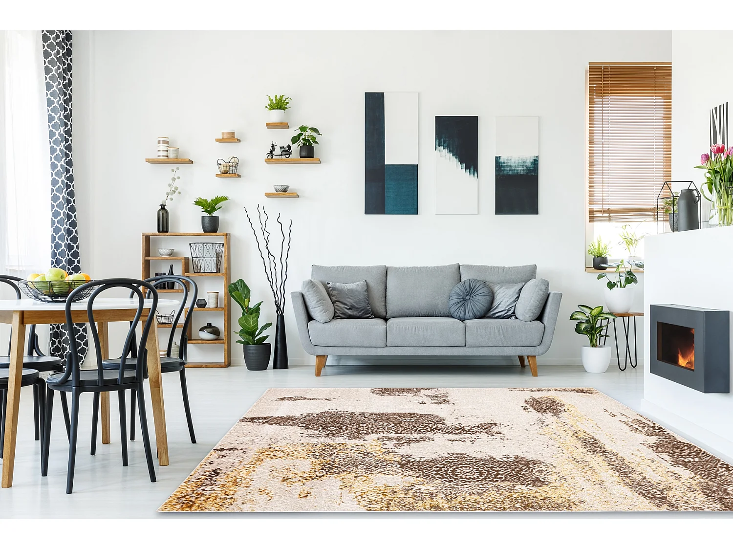 Tapis MEFE moderne 8731 Rosette vintage - Structural deux niveaux de m 120x170 cm