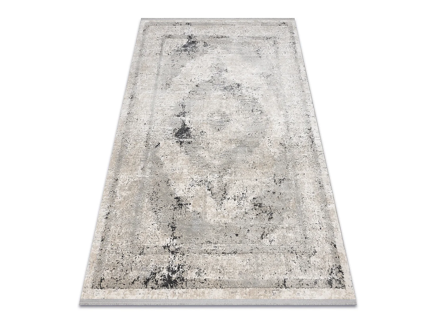 Tapis TULS structural, franges 51321 vintage, Cadre, Rosette beige / g 120x170 cm
