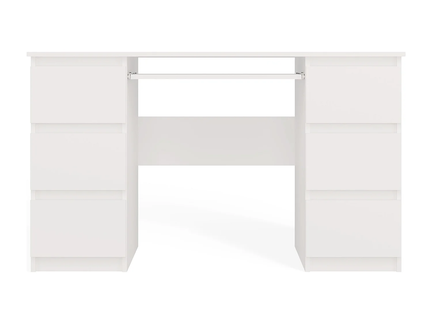 BARI | Bureau informatique d'ordinateur | Travail Gaming Office | 6 Tiroirs + Support clavier coulissant | Mobilier moderne bureau