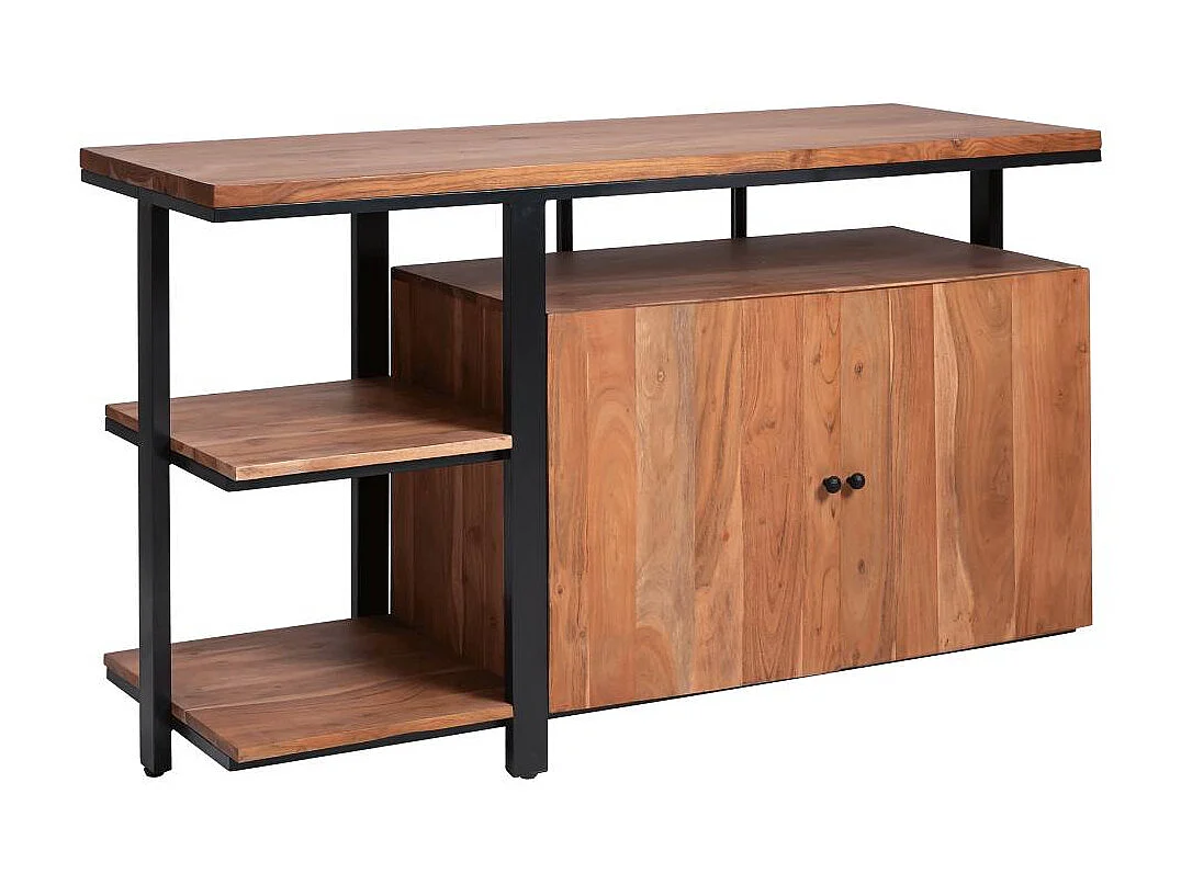 Meuble sous vasque en bois d'acacia et métal Jacob