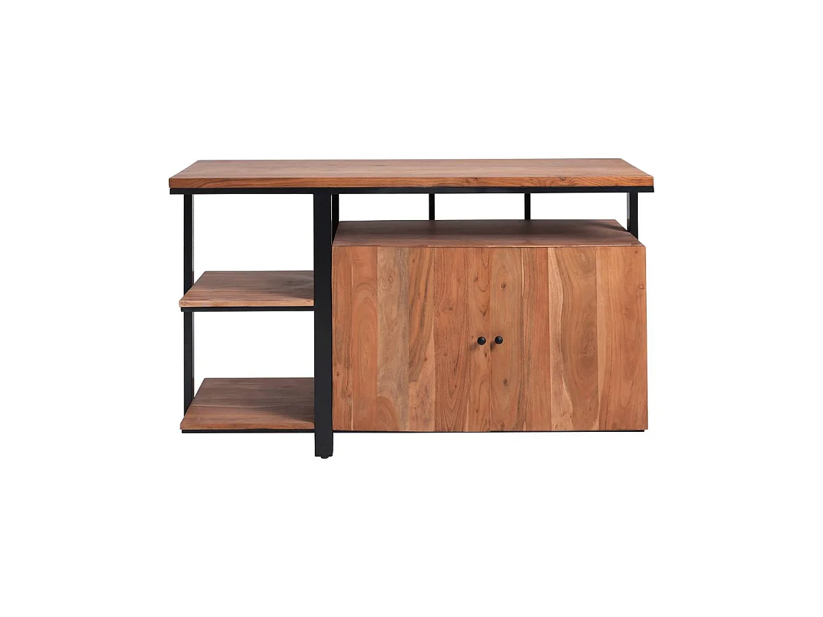 Meuble sous vasque en bois d'acacia et métal Jacob