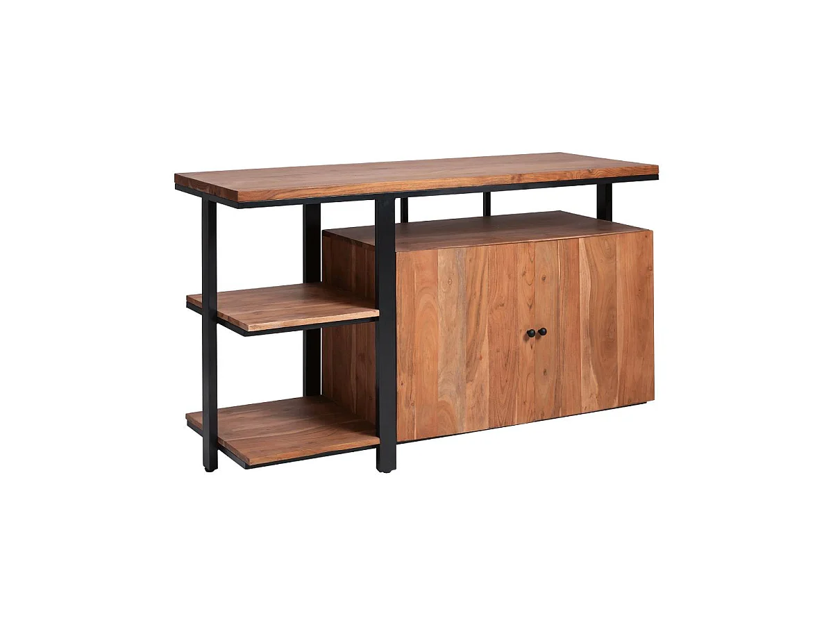 Meuble sous vasque en bois d'acacia et métal Jacob