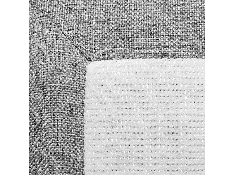 Sommier tapissier 90x190 cm en tissu gris et pieds métal - REMIMOS