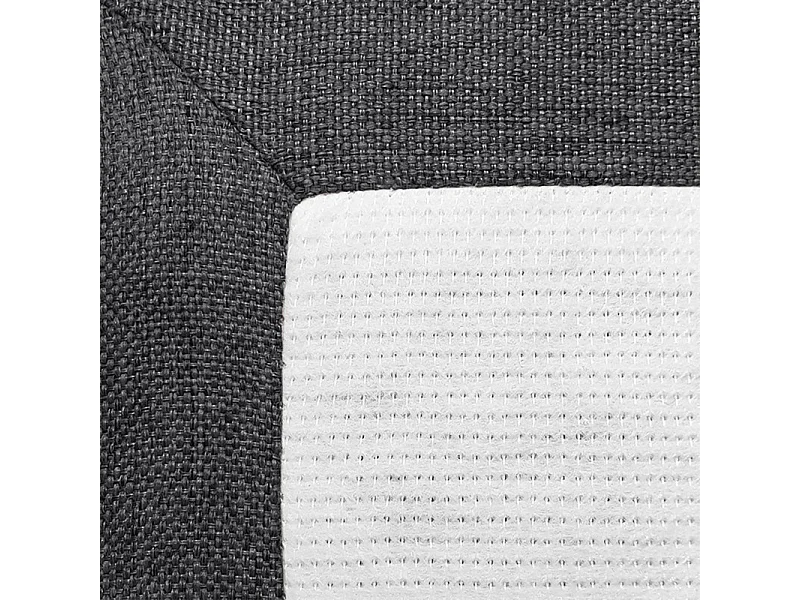 Sommier tapissier 160x200 cm en tissu gris foncé pieds métal - REMIMOS