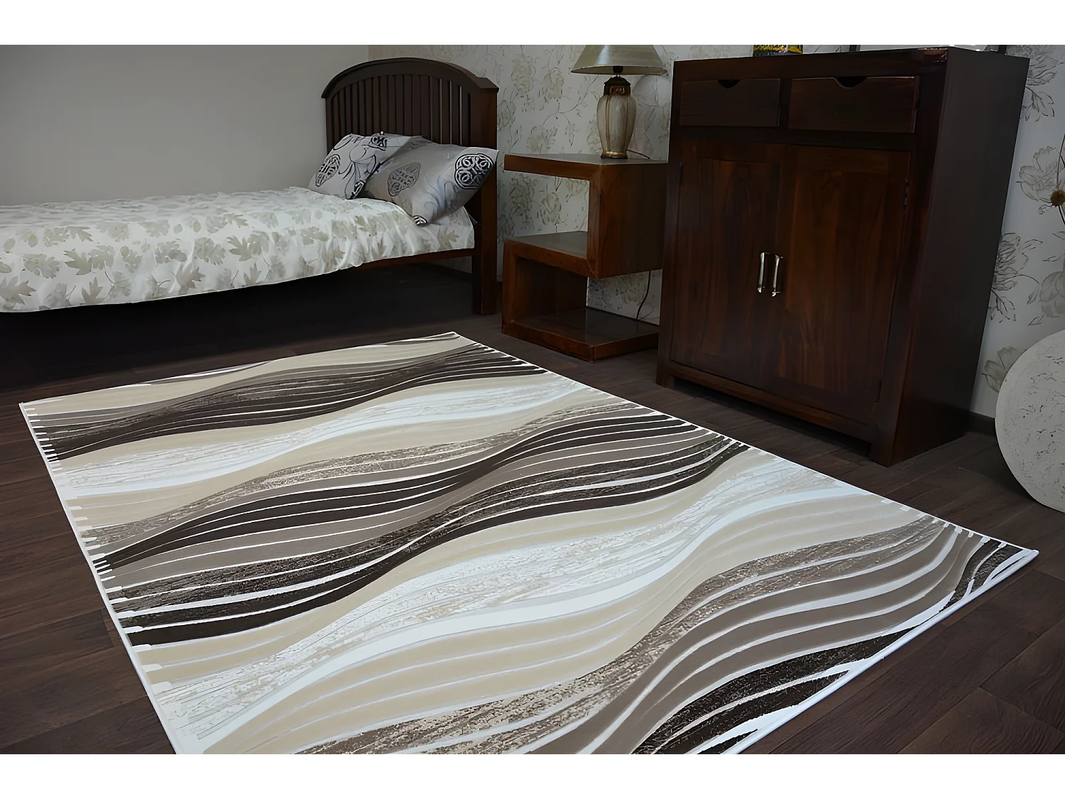 Tapijt ACRYL YAZZ 1760 bruin /donkerbeige  200x290 cm