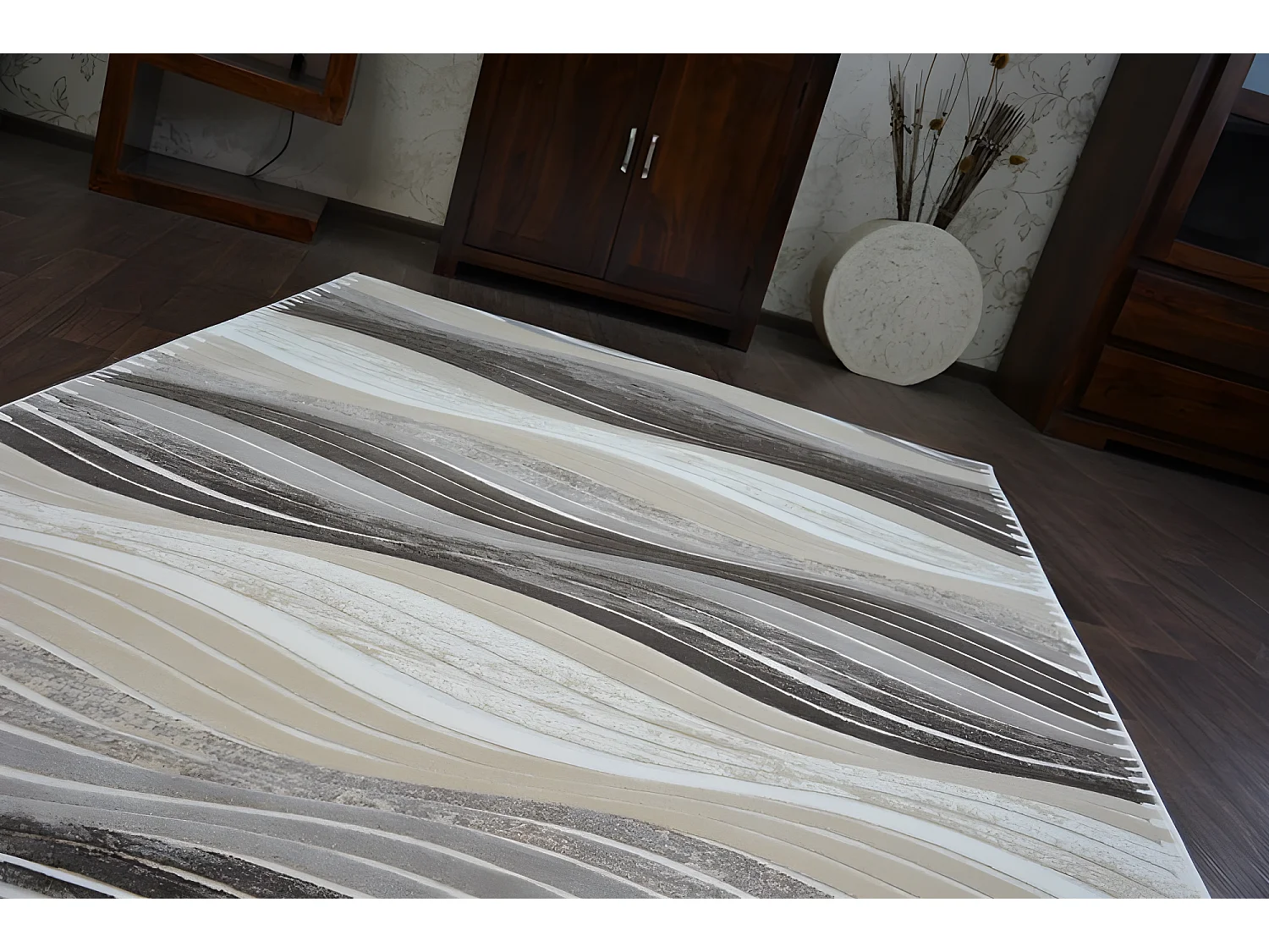 Tapijt ACRYL YAZZ 1760 bruin /donkerbeige  200x290 cm