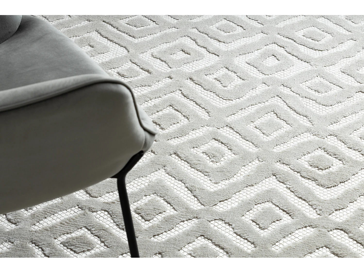 Tapis SANTO SIZAL 58381 diamants, zigzag beige 200x290 cm