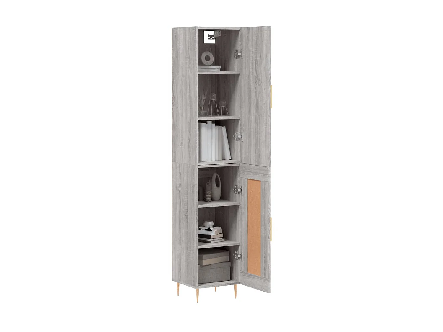 Buffet haut Sonoma gris 34,5x34x180 cm Bois d'ingénierie QWE18806
