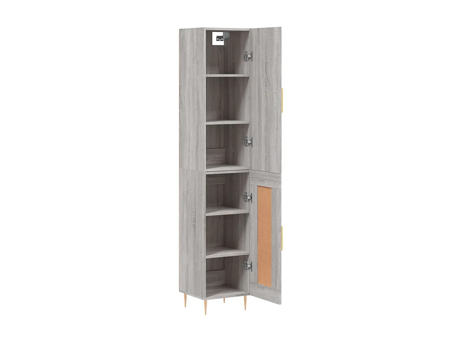 Buffet haut Sonoma gris 34,5x34x180 cm Bois d'ingénierie QWE18806