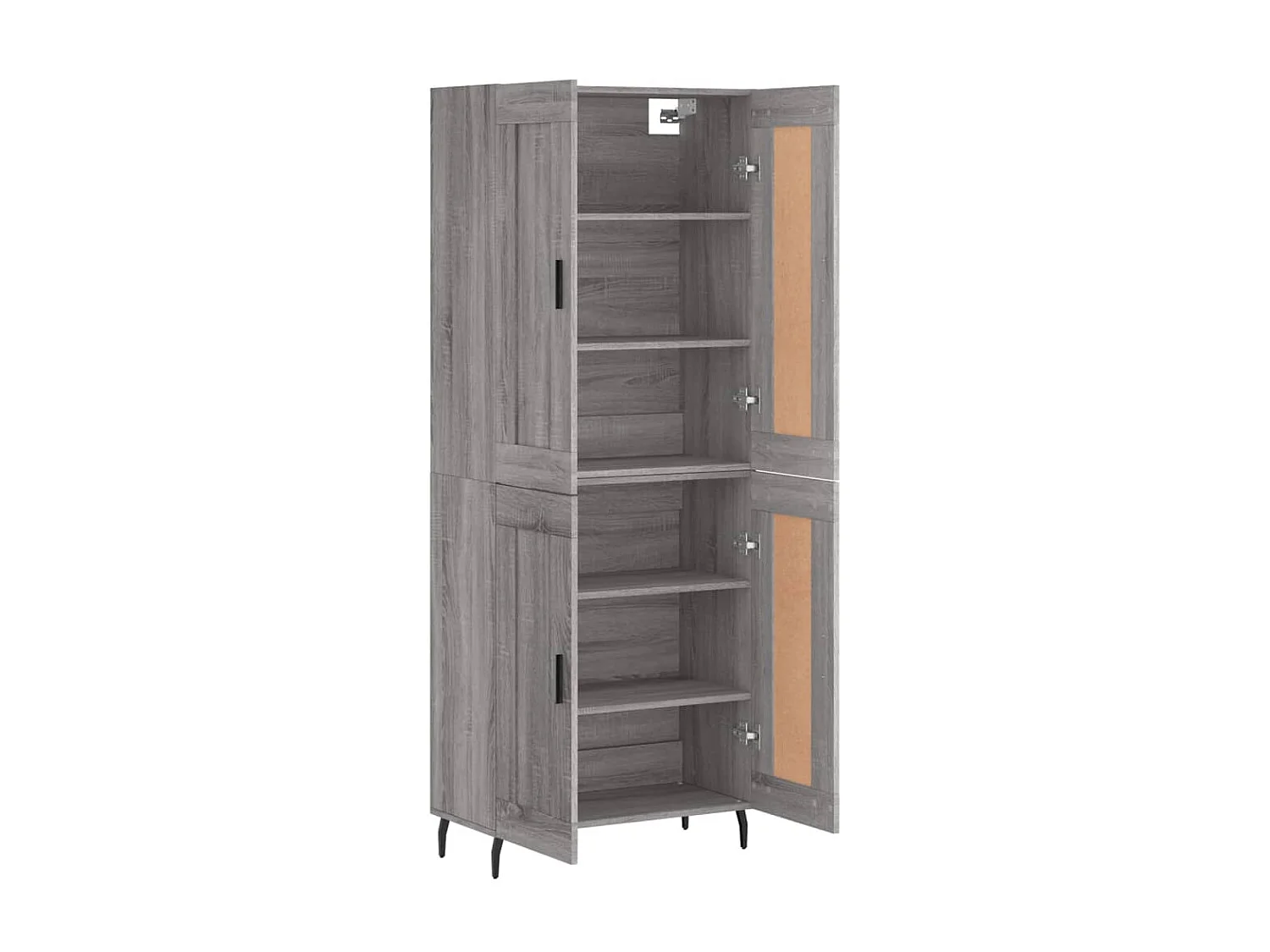 Buffet haut Sonoma gris 69,5x34x180 cm Bois d'ingénierie QWE82363