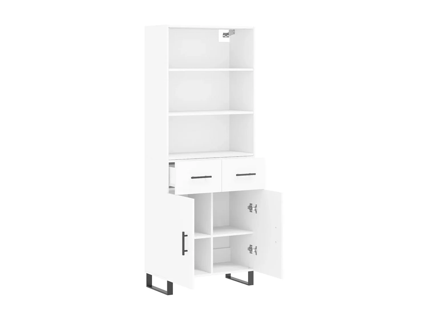 Highboard,Kommode Weiß 69,5x34x180 cm Holzwerkstoff -gkd913639