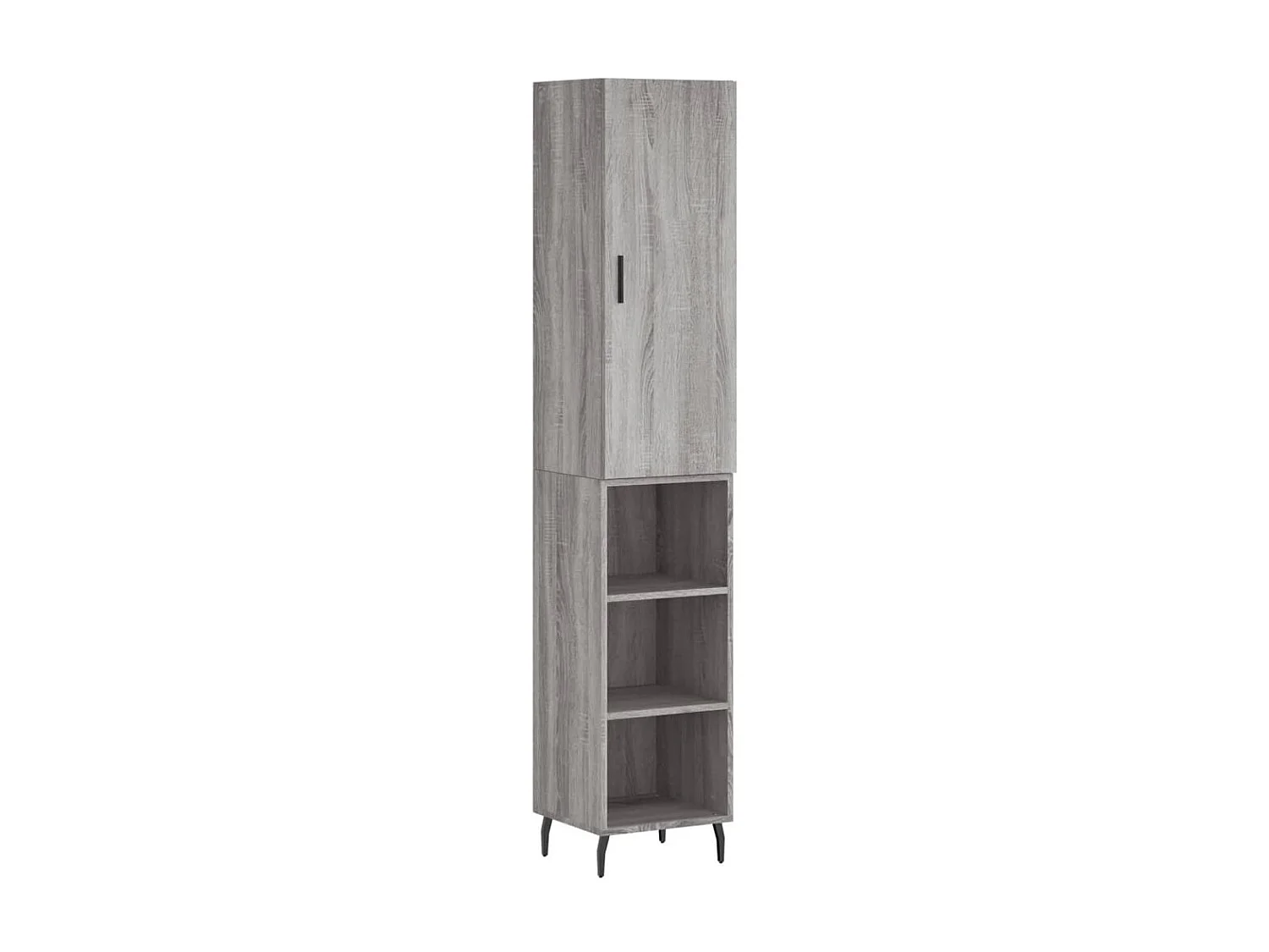 Buffet haut Sonoma gris 34,5x34x180 cm Bois d'ingénierie QWE38012
