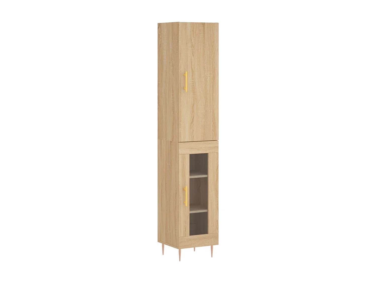 Aparador de madera contrachapada roble Sonoma 34,5x34x180 cm ES86010