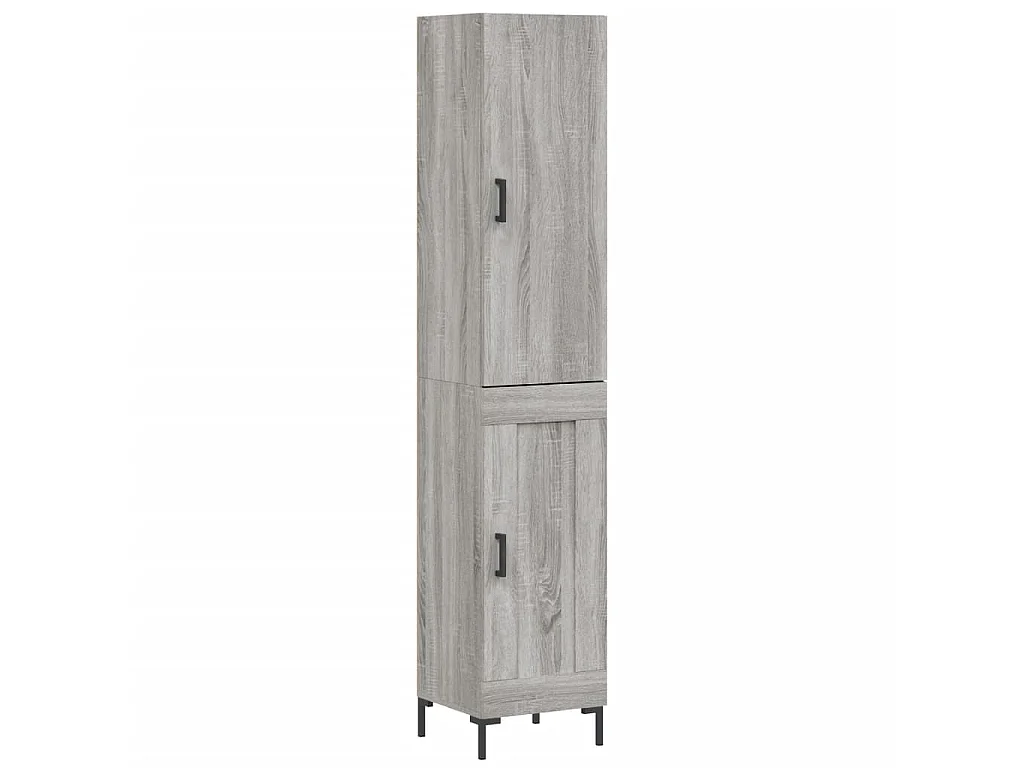 Buffet haut Sonoma gris 34,5x34x180 cm Bois d'ingénierie QWE89117