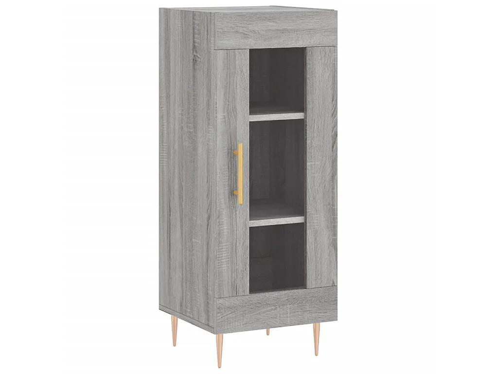 Aparador alto madera contrachapada gris Sonoma 34,5x34x180 cm ES51295