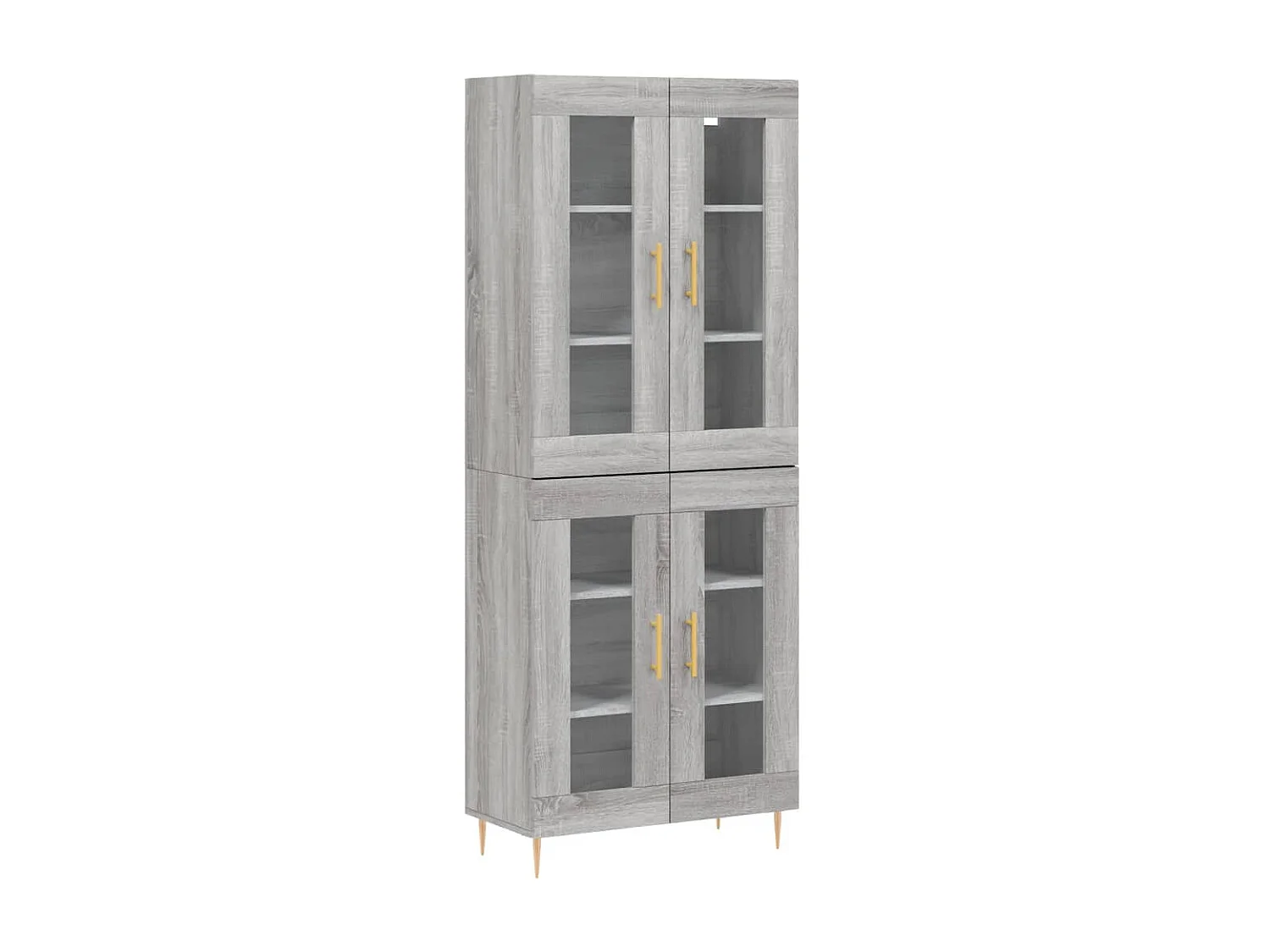 Buffet haut Sonoma gris 69,5x34x180 cm Bois d'ingénierie QWE12218