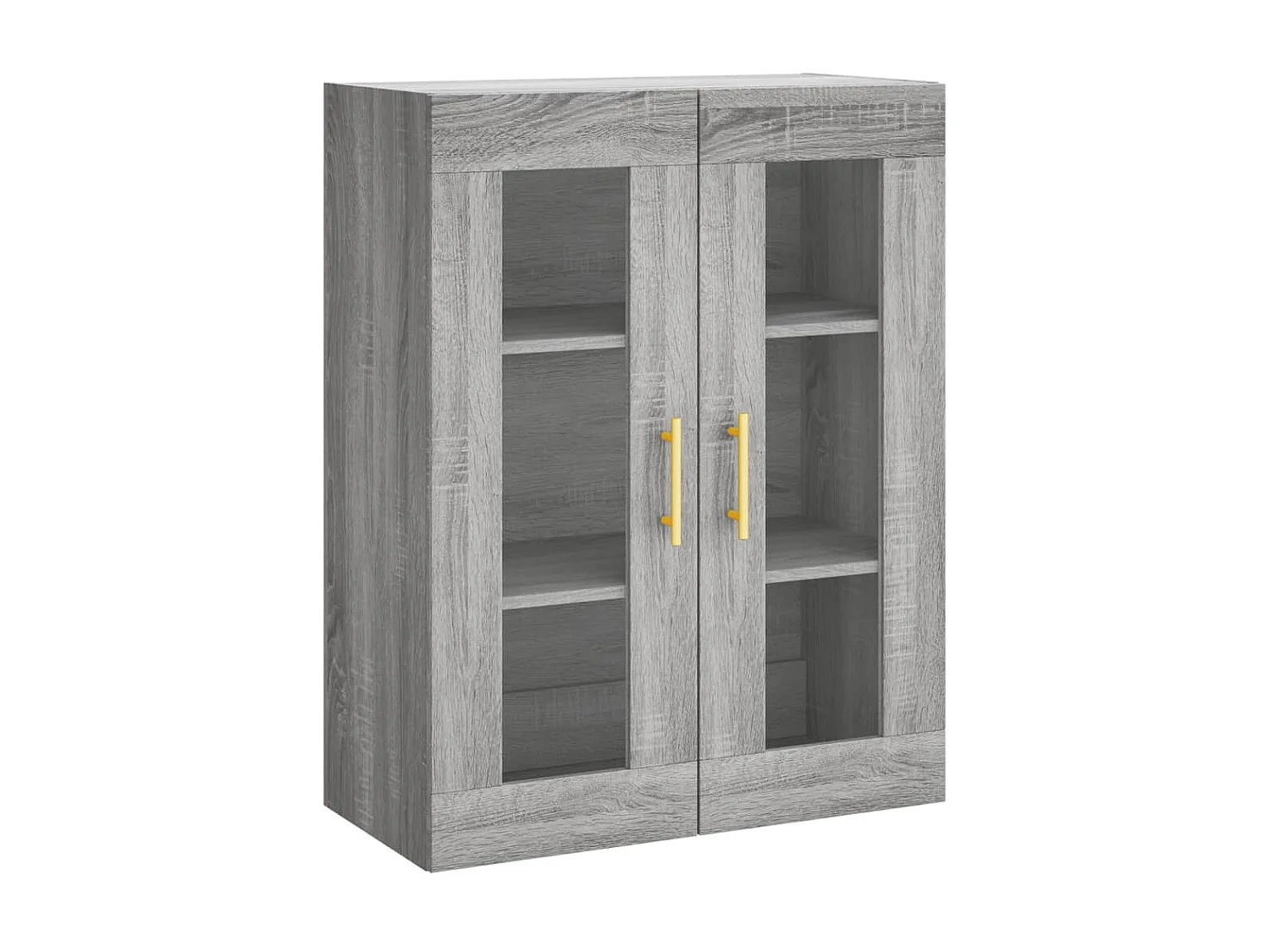 Buffet haut Sonoma gris 69,5x34x180 cm Bois d'ingénierie QWE12218